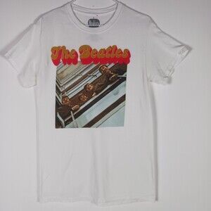 Beatles Graphic White T-Shirt Size Small Pre-owned